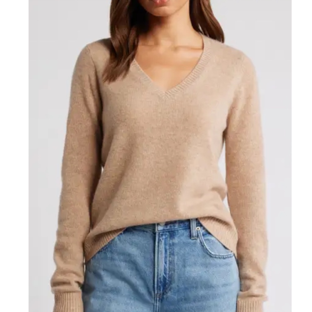 Caslon® Cashmere V-Neck Sweater